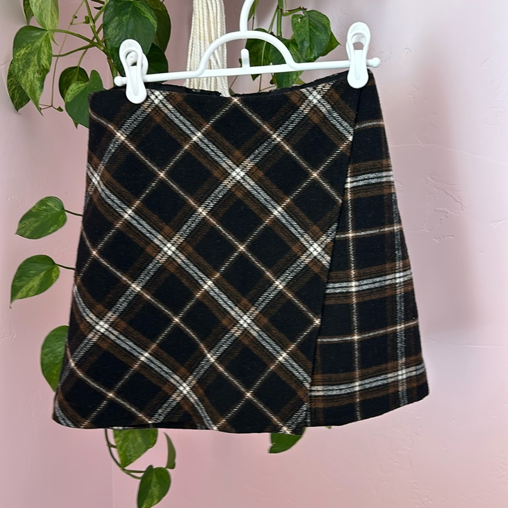 HOLLISTER - Wool plaid mini skirt